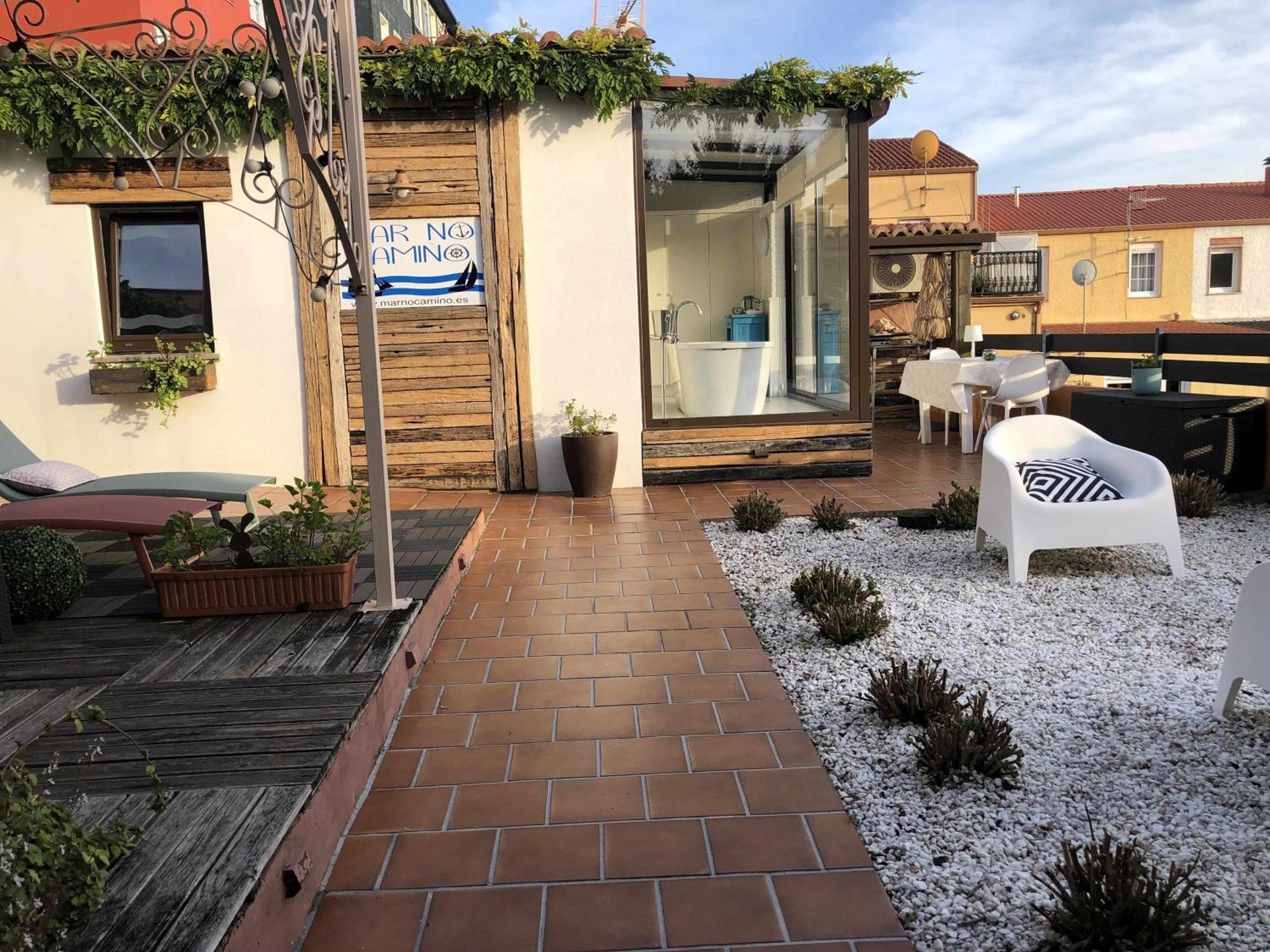 Brens Mar No Camino Terraza Banera Con Vista Al Mar 빌라 외부 사진